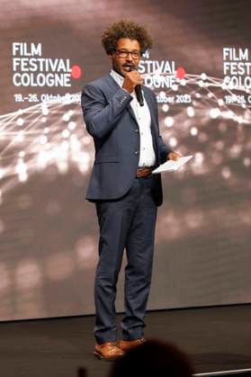 Tyron Ricketts bei der Verleihung der Cologne Awards auf dem 33. Film Festival Cologne 2023 im E-Werk. Köln, 26.10.2023
