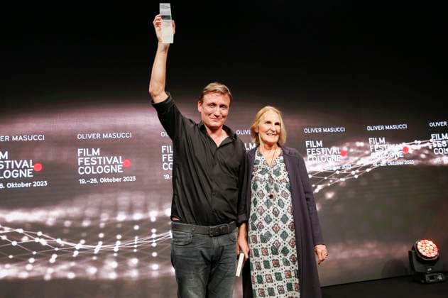 Oliver Masucci und Gabriela Sperl bei der Verleihung der Cologne Awards auf dem 33. Film Festival Cologne 2023 im E-Werk. Köln, 26.10.2023