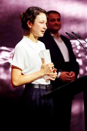 Katharina Huber bei der Verleihung der Cologne Awards auf dem 33. Film Festival Cologne 2023 im E-Werk. Köln, 26.10.2023