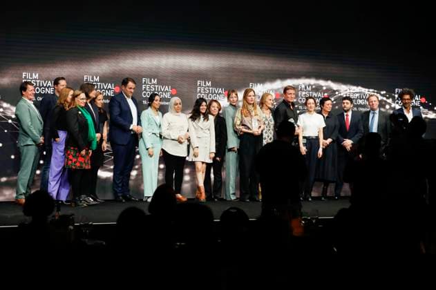 Preisträger und Laudatoren bei der Verleihung der Cologne Awards auf dem 33. Film Festival Cologne 2023 im E-Werk. Köln, 26.10.2023