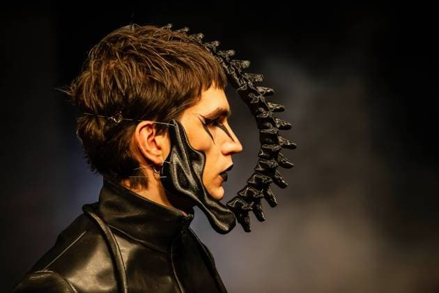 Entertainment Themen der Woche KW43 Entertainment Bilder des Tages October 27, 2023, St. Petersburg, Russia: A model walks the runway during Dagon fashion show at the New Stage of the Alexandrinsky Theater, St. Petersburg Fashion Week in St. Petersburg. St. Petersburg Fashion Week is an international professional fashion event of federal significance. The official Fashion Week is held with the support of the Ministry of Industry and Trade of the Russian Federation, the Government of St. Petersburg, and the Fashion Syndicate. The new season of fashion shows will take place from October 26 to 29 at the New Stage of the Alexandrinsky Theater in St. Petersburg. St. Petersburg Russia - ZUMAs197 20231027_aaa_s197_221 Copyright: xArtemxPriakhinx