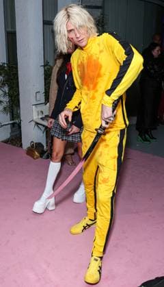 Darren Dzienciol Pop Icons Halloween Party - LA American rapper and singer-songwriter Machine Gun Kelly (Colson Baker) arrives at Darren Dzienciol s Pop Icons Halloween Party 2023 Presented By Solisca Tequila and PATH Water held at a Private Residence on October 27, 2023 in Beverly Hills, Los Angeles, CA, USA. Photo by Xavier Collin Image Press Agency ABACAPRESS.COM Los Angeles CA United States  Copyright: xCollinxXavier ImagexPressxAgencyxABACAx 873656_168 CollinxXavier ImagexPressxAgencyxABACAx 873656_168