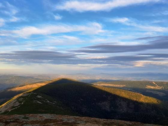 Shadow of Snezka Mountain at landscape, Krkonose (Giant Mountains), Czech Republic, October 21, 2023. (CTKxPhoto MarekxSpilka) CTKPhotoF202310300032401  CTKPhotoF202310300032401