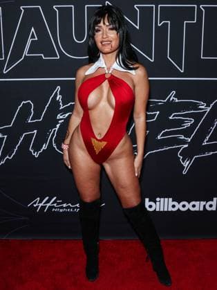 Billboard And Affinity Nightlife s Red Carpet Halloween Costume Ball - LA American model CJ Sparxx arrives at Billboard And Affinity Nightlife s Red Carpet Halloween Costume Ball 2023 held at the W Hotel Rooftop on October 31, 2023 in Hollywood, Los Angeles, California, United States. Photo by Xavier Collin Image Press Agency ABACAPRESS.COM Los Angeles California United States  Copyright: xCollinxXavier ImagexPressxAgencyxABACAx 874073_018 CollinxXavier ImagexPressxAgencyxABACAx 874073_018
