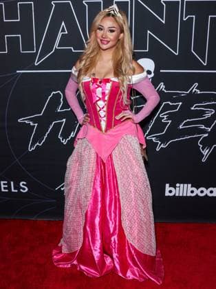 Billboard And Affinity Nightlife s Red Carpet Halloween Costume Ball - LA Star Abelar arrives at Billboard And Affinity Nightlife s Red Carpet Halloween Costume Ball 2023 held at the W Hotel Rooftop on October 31, 2023 in Hollywood, Los Angeles, California, United States. Photo by Xavier Collin Image Press Agency ABACAPRESS.COM Los Angeles California United States  Copyright: xCollinxXavier ImagexPressxAgencyxABACAx 874073_084 CollinxXavier ImagexPressxAgencyxABACAx 874073_084