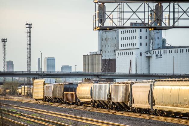 Kansascity USA freight trains , 18127944.jpg, freight, industry, kansas, nobody, outdoors, river, train, transportation, trees, usa, rail, road, railroad, crossing, train, large, huge, multiple, many, industry transportation, transport, busy, RECORD DATE NOT STATED
