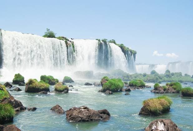 Creative Highlights World the famous Iguazu Falls on the border of Brazil and Argentina Copyright: LevxKropotov 32133251 RECORD DATE NOT STATED