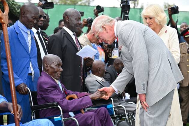 Entertainment Themen der Woche KW44 . 01 11 2023. Nairobi, Kenya. King Charles III and Queen Camilla at the Commonwealth War Graves Kariokor Cemetery in Nairobi on the second day of their State Visit to Kenya.  xi-Imagesx xPoolx IIM-24774-0146