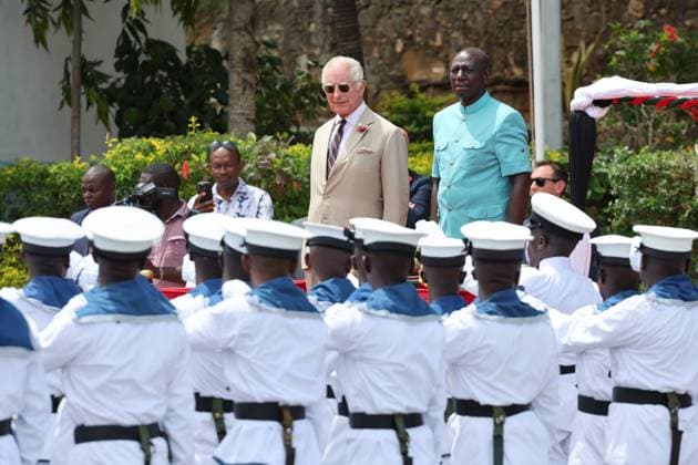 Entertainment Themen der Woche KW44 Entertainment Bilder des Tages . 02 11 2023. Mombasa, Kenya. King Charles III and Queen Camilla at the Mtongwe Naval Base in Mombasa on the third day of their State Visit to Kenya.  xStephenxLockx xi-Imagesx IIM-24776-0032