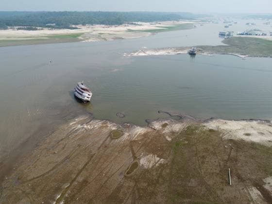 Bilder des Jahres 2023, News 11 November News Themen der Woche KW44 News Bilder des Tages Brasilien, Dürre in Manaus MANAUS, AM - 02.11.2023: SECA NA MARINA DO DAVI EM MANAUS AM - After reaching the worst drought in 121 years, reaching 12.70 meters, the Rio Negro began to rise in Manaus, and now? it is? with 12.94 meters. Drought in the Marina do Davi community in Manaus (AM), in the morning? this Thursday (2). x2456004x  SandroxPereira