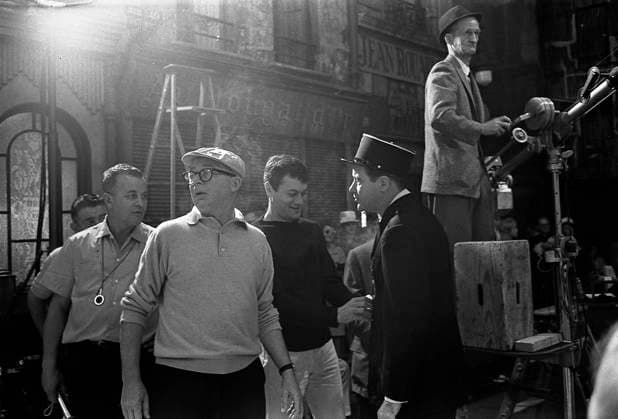 Film Irma La Douce at the set of the film Hollywood, CA USA  Copyright: xLeoxFuchsx 0670 Tony Curtis Jack Lemmon Billy Wilder (Irma La Douce) OFF CAMERA CANDID SET