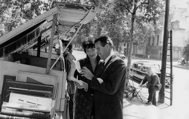 Film Irma La Douce Actors Jack Lemmon and Shirley MacLaine at Paris Paris France  Copyright: xLeoxFuchsx 0747 Jack Lemmon Shirley MacLaine (Irma La Douce) SHOPPING ON SEINE