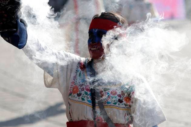 Great Day of the Dead Parade in Mexico City November 4, 2023, Mexico City, Mexico: Day of the Dead parade on Reforma Avenue as part of the Day of the Dead festivity at the Cuauhtemoc Mayor s Office in Mexico City. on November 4, 2023 in Mexico City, Mexico (Photo by Luis Barron Eyepix Group). Copyright: xLuisxBarronx xEyepixxGroupx LB_20231104_MUERTE7