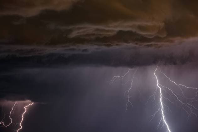 Creative Highlights World lightning in the sky of Villajoyosa Villajoyosa, Valencian Community, Spain R_FTRG231102-1282244-01