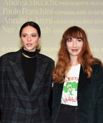 Milan,Italy MILANO MUSIC WEEK 2023 event presentation with Francesca Michielin and Nur Al Habash artistic director of MILANO MUSIC WEEK with institutions and sponsors In the photo:Nur Al Habash artistic director of MILANO MUSIC WEEK, Francesac Michielin  Copyright: x xipa-agency.netx xNickxZonnax IPA_Agency_IPA41454101