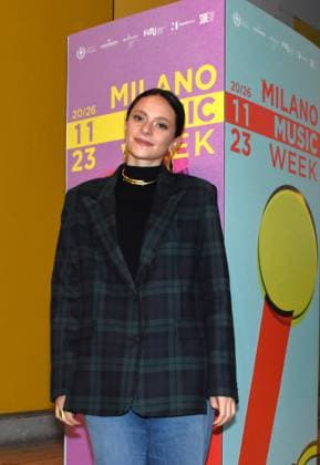 Milan,Italy MILANO MUSIC WEEK 2023 event presentation with Francesca Michielin and Nur Al Habash artistic director of MILANO MUSIC WEEK with institutions and sponsors In the photo:Francesaca Michielin  Copyright: x xipa-agency.netx xNickxZonnax IPA_Agency_IPA41454120