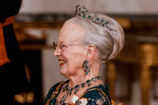 Queen Margrethe II of Denmark attends the gala dinner hosted by her in the framework of Spain s King Felipe VI and Queen Letizia s visit, in Copenhagen, Denmark, 06 november 2023. Spain s King Felipe VI and Queen Letizia are on a three-day visit to the country. Spain s King Felipe VI and Queen Letizia visit Copenhagen !ACHTUNG: NUR REDAKTIONELLE NUTZUNG!  Copyright: xJUANJOxMARTINx(es-ES)x GRAF893 20231106-55012251633_1