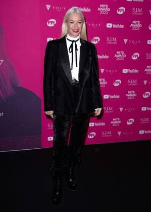 Denise Van Outen attends the Music Industry Trusts Award (MITS), at the Grosvenor House Hotel in London, England. UK. Monday 6th November 2023 - Copyright: xJWx FP_MITS_Award_006