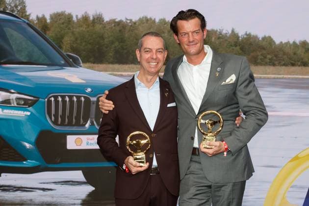 Das Goldene Lenkrad 2023 Franciscus van Meel und Stefan Floeck bei der Verleihung des Goldenen Lenkrads 2023 im Axel Springer Hochhaus am 07.11.2023 in Berlin. Copyright: xEventpressxKochanx