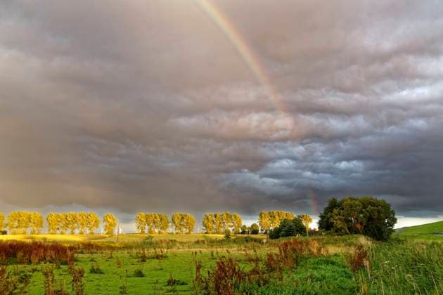 Regenbogen am Abendhimmel Regenbogen am Abendhimmel Copyright: xZoonar.com rolfxpoetschx 11277277