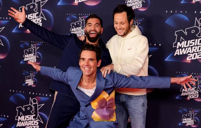 Photocall de la 25eme cÃ rÃ monie des NRJ Music Awards (NMA) au palais des Festivals et des Congres de Cannes Kendji Girac, Vianney, Mika au photocall de la 25eme cÃ rÃ monie des NRJ Music Awards (NMA) au palais des Festivals et des Congres de Cannes, France, le 10 novembre 2023. Dominique Jacovides Bestimage Celebs attend the 25th NRJ Music Awards - Red Carpet arrivals at Palais des Festivals in Cannes, France, on November 10, 2023. Cannes France  Copyright: xDOMINIQUExJACOVIDESx xBESTIMAGExDOMINIQUExJACOVIDESx xBESTIMAGEx