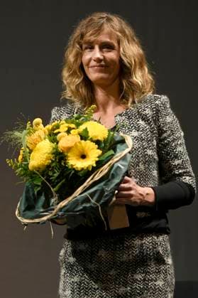 Cecile de France erhält die Europa als Europäischen Schauspielpreis bei der Preisverleihung vom 37. Braunschweig International Film Festival im Großen Haus des Staatstheaters Braunschweig. Braunschweig, 11.11.2023