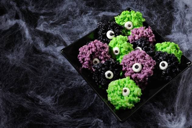 Monsters eye balls- made from marshmallows Rice krispies bites crispy bite balls. These are delicious, delight have a creepy monster and funny colors of Halloween , 36094138.jpg, Puffed, air, rice, Halloween, eyes, monster, bites, pupil, marshmallow, candy, cookies, cake, food, biscuit, Dainty, creepy, tasty, idea, Kris pies, concept, Attribute, Yummy, Ambiance, Entourage, Banquet, Smorgasbord, Buffet, regale, celebratory, festive, holiday, feast, decoration, sweetness, sweets, baked, lunch, dinner, party, do cor, table setting, delicious, appetizer, snack, improvisation, Spider, web, homemade, stacked, apple of the eye RECORD DATE NOT STATED