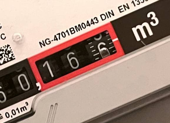 Gaszähler mit Ablesewert *** Gas meter with reading value Copyright: xmix1x