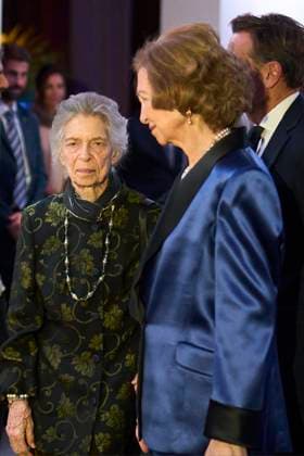 13-11-2023 Madrid Queen Sofia and Princess Irene of Greece and Margarita Saxe-Coburg-Gotha attend the 38th edition of the BMW painting prize concert at the royal theatre in Madrid. No Spain Â  Copyright: xPPEx