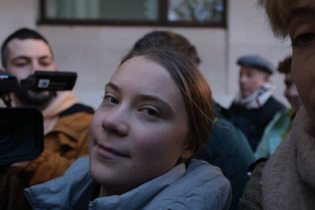 Bilder des Jahres 2023, News 11 November News Themen der Woche KW46 News Bilder des Tages . 15 11 2023. London, United Kingdom. Greta Thunberg Westminster Magistrates. Climate activist Greta Thunberg attends Westminster Magistrates Court charged with a public order offence over an environmental protest in central London last month.  xMartynxWheatleyx xi-Imagesx IIM-24807-0003