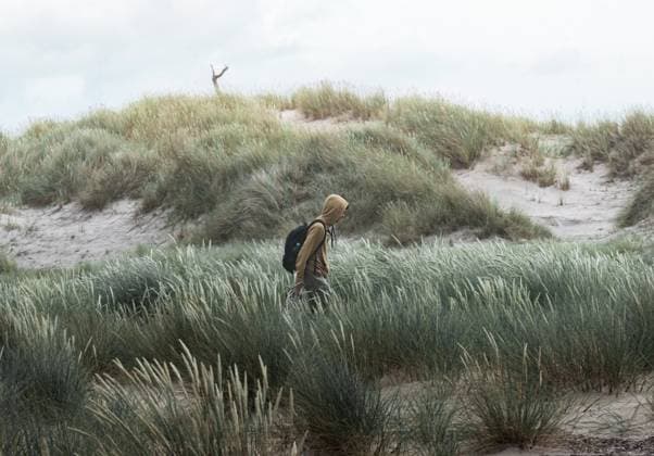 Creative Highlights Symbolbilder man walks in the dunes on a sandy beach in Denmark Skagen, Denmark R_PJJZ23111403-1285051-01 ,model released, Symbolfoto