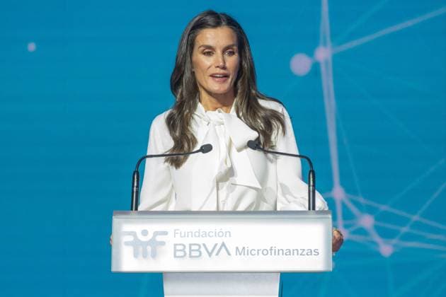 Entertainment Themen der Woche KW46 Entertainment Bilder des Tages Queen Letizia At The Event Organized By BBVA Microfinance Queen Letizia during her speech at the event organized by the BBVA Microfinance Foundation on November 15, 2023, in Madrid (Spain). The event is aimed at combating digital poverty, under the slogan Technology to close gaps. Creating without limits , where digital tools will be shown to improve the lives of millions of vulnerable entrepreneurs, organized by the BBVA Microfinance Foundation, which has been working for more than 15 years in five Latin American countries and has supported more than 6 million vulnerable entrepreneurs. Photo by JosÃ Oliva Europa Press ABACAPRESS.COM Madrid Spain  Copyright: xEuropaxPress ABACAx