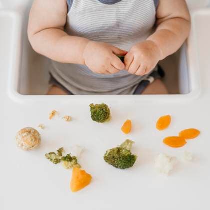 Creative Highlights Symbolbilder Hochstuhl für einen kleinen Jungen, der alleine Gemüse ißt *** Highchair for a small Boys, the alone Vegetables eats Copyright: imageBROKER/OleksandrxLatkun iblole09799916.jpg ,model released, Symbolfoto ,property released