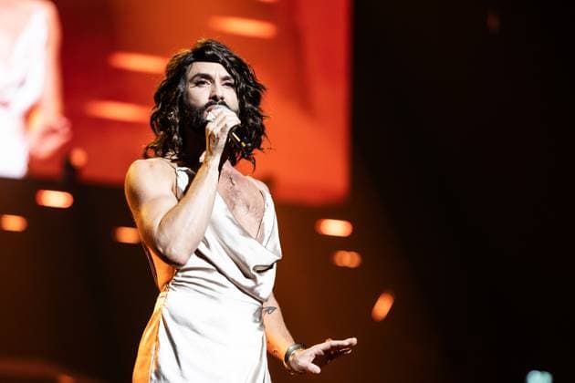 Bilder des Jahres 2023, Entertainment 11 November Entertainment Themen der Woche KW46 Entertainment Bilder des Tages AMSTERDAM - Conchita Wurst during the Great Eurovision Song Contest party in Ziggo Dome. The event is being organized for the second time, with former participants of the Eurovision Song Contest performing their song again. ANP EVA PLEVIER netherlands out - belgium out  Copyright: xx x484059129x originalFilename: 484059129.jpg