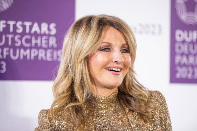Moderatorin Frauke Ludowig. DUFTSTARS 2023 - Deutscher Parfumpreis Verleihung des deutschen Parfumpreises DUFTSTARS durch die Fragrance Foundation am 16.11.2023, Rheinterrassen, Duesseldorf.