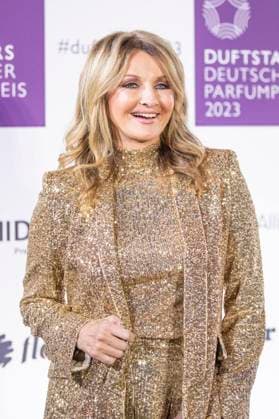 Moderatorin Frauke Ludowig. DUFTSTARS 2023 - Deutscher Parfumpreis Verleihung des deutschen Parfumpreises DUFTSTARS durch die Fragrance Foundation am 16.11.2023, Rheinterrassen, Duesseldorf.