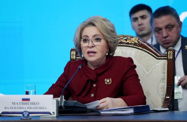 Kyrgyzstan CIS Interparliamentary Assembly 8559584 17.11.2023 Russian Federation Council speaker Valentina Matvienko attends the fifty-sixth planary session of the Interparliamentary Assembly of member nations of the Commonwealth of Independant States, in Bishkek, Kyrgyzstan. Igor Yegorov Sputnik Bishkek Kyrgyzstan  Copyright: xIgorxYegorovx