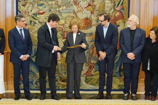 Spanish Queen Sofia during the awards ceremony of musical composition in Madrid 17 November 2023 Cordon Press