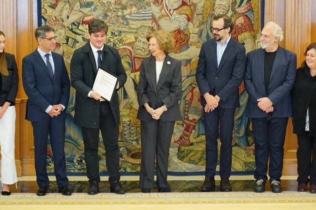 Spanish Queen Sofia during the awards ceremony of musical composition in Madrid 17 November 2023 Cordon Press