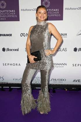 Jana Schölermann bei der Verleihung des Deutschen Parfumpreises Duftstars 2023 auf der Rheinterrasse Düsseldorf. Düsseldorf, 16.11.2023