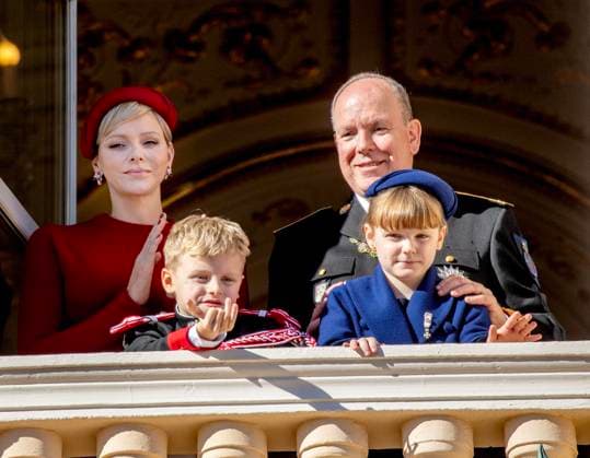 Entertainment Themen der Woche KW46 Entertainment Bilder des Tages 19-11-2023 Monte Carlo Prince Jacques and Princess Gabriella and Prince Albert II and princess Charlene of Monaco during the Monaco national day celebrations in Monaco. Â  Copyright: xPPEx
