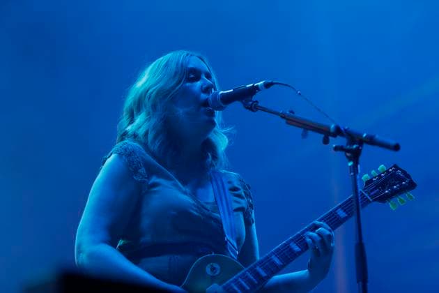 Corona Capital 2023 Music Festival - Day 3 November 19,2023, Mexico City, Mexico: Corin Tucker member of The Sleater-Kinney band performs on stage during the day three of the Corona Capital 2023 Music Festival at Autodromo Hermanos Rodriguez. on November 19, 2023 in Mexico City, Mexico. (Photo By Essene Hernandez Eyepix Group) Copyright: xEssenexHernandez xEyepixxGroupx EH_19112023_105168