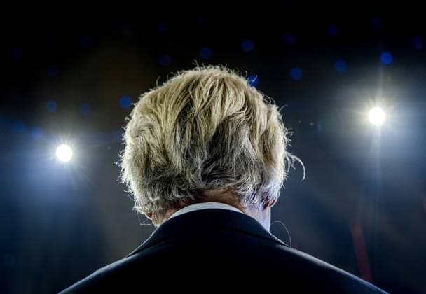ROTTERDAM - Geert Wilders (PVV) during the EenVandaag election debate The future of the Netherlands in Ahoy in Rotterdam. Six party leaders will debate with each other in the run-up to the House of Representatives elections. ANP KOEN VAN WEEL netherlands out - belgium out  Copyright: xx x484360177x originalFilename: 484360177.jpg
