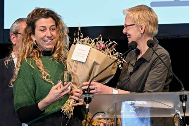 Presentation of the Federal Anti-Poverty Prize 2023 BRUSSELS, BELGIUM - NOVEMBER 21 : Anouk Vandenhoeke ( t Hope) pictured during the presentation of the Federal Anti-Poverty Prize 2023 (15th edition) in the presence of Karine Lalieux (PS), Minister of Pensions and Social Integration, in charge of Persons with Disabilities, Combating Poverty and Beliris of the Federal government on November 21, 2023 in Brussels, Belgium, 21 11 2023 Brussels Belgium  Copyright: xDidierxLebrunx