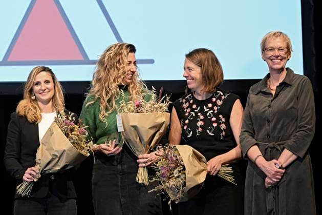Presentation of the Federal Anti-Poverty Prize 2023 BRUSSELS, BELGIUM - NOVEMBER 21 : Morgane Lottin (icar-wallonie) & Anouk Vandenhoeke ( t Hope) & Emilie Meessen (infirmieres de rue) pictured during the presentation of the Federal Anti-Poverty Prize 2023 (15th edition) in the presence of Karine Lalieux (PS), Minister of Pensions and Social Integration, in charge of Persons with Disabilities, Combating Poverty and Beliris of the Federal government on November 21, 2023 in Brussels, Belgium, 21 11 2023 Brussels Belgium  Copyright: xDidierxLebrunx