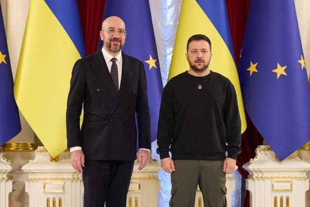 Le prÃ sident ukrainien Volodymyr Zelensky a eu des entretiens bilatÃ raux avec le prÃ sident du Conseil europÃ en Charles Michel et la prÃ sidente de la RÃ publique de Moldavie Maia Sandu, qui sont en visite en Ukraine Le prÃ sident ukrainien Volodymyr Zelensky a eu des entretiens bilatÃ raux avec le prÃ sident du Conseil europÃ en Charles Michel et la prÃ sidente de la RÃ publique de Moldavie Maia Sandu, qui sont en visite en Ukraine, le 21 novembre 2023. Ukrainian President via Bestimage President of Ukraine Volodymyr Zelenskyy held bilateral meetings with President of the European Council Charles Michel and President of the Republic of Moldova Maia Sandu, who are on a visit to Ukraine. Kiev Ukraine  Copyright: xUkrainexPresidencyxviaxBestimagexUkrainexPresidencyxviaxBestimagex