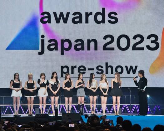 Japanese girls group NiziU attend a blue carpet event during the MTV VMAJ(Video Music Awards Japan) 2023 Pre-Show in Yokohama, Kanagawa-Prefecture, Japan on Wednesday, November 22, 2023.  TKP2023112213 KEIZOxMORI