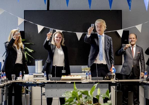 Bilder des Jahres 2023, News 11 November News Themen der Woche KW47 News Bilder des Tages THE HAGUE - Party leader Geert Wilders of the PVV one day after the House of Representatives elections. Wilders believes that the PVV can no longer be ignored after the mega victory in the House of Representatives elections. He calls on other parties to work together and step over their own shadows. ANP REMKO DE WAAL netherlands out - belgium out  Copyright: xx x484521877x originalFilename: 484521877.jpg