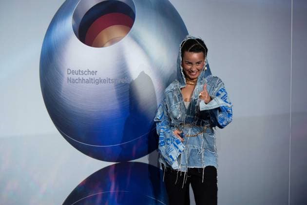 Domitilia BARROS, Miss Germany 2022, Roter Teppich, Red Carpet Show, Ankunft, arrival, Verleihung Deutscher Nachhaltigkeitspreis in Duesseldorf am 23.11.2023.