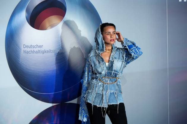 Domitilia BARROS, Miss Germany 2022, Roter Teppich, Red Carpet Show, Ankunft, arrival, Verleihung Deutscher Nachhaltigkeitspreis in Duesseldorf am 23.11.2023.
